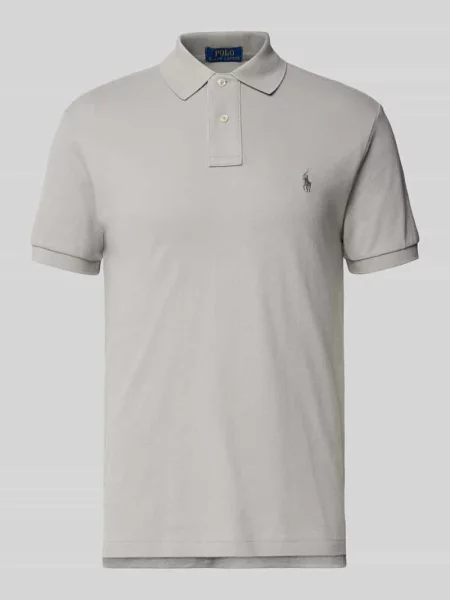 Koszulka polo z wyhaftowanym logo Polo Ralph Lauren szare