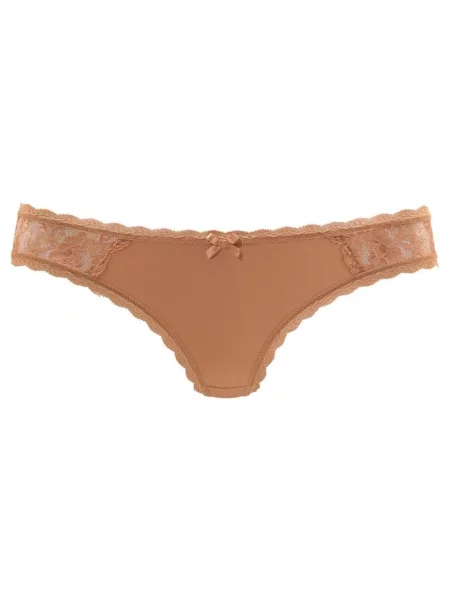 LASCANA Slip deschis maro