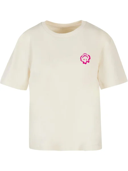 Mister Tee Tricou Everything's Nice crem / magenta