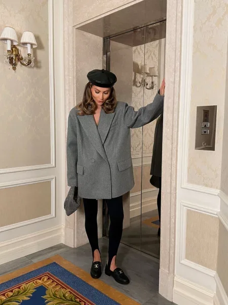 Пальто Milirud текстиль сірий