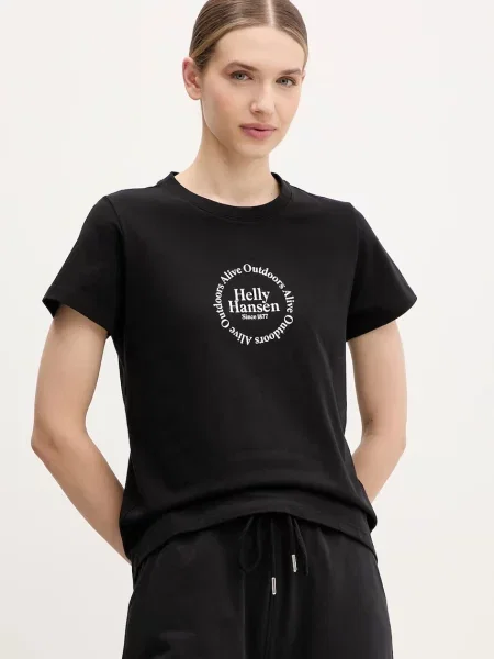 Helly Hansen t-shirt CORE GRAPHIC czarna