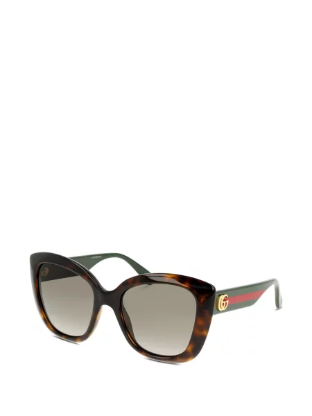Ochelari de soare Gucci cu imprimeu geometric maro