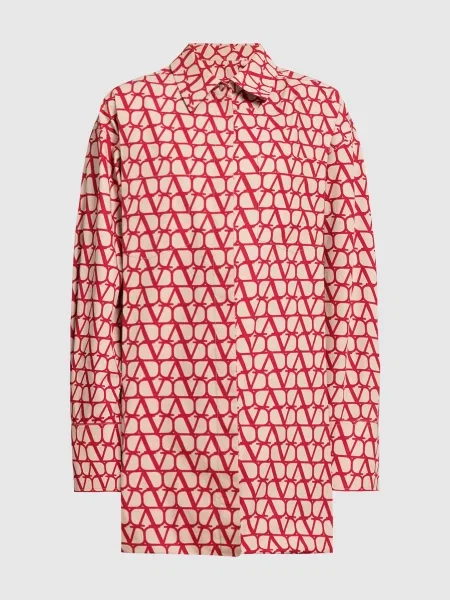 Сукня-сорочка в принт Toile Iconographe Valentino бежева