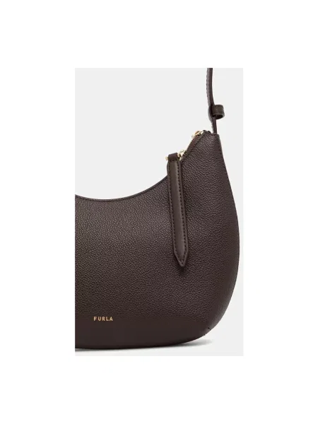 Furla torebka crossbody skórzana Goccia S Shoulder Bag brązowa
