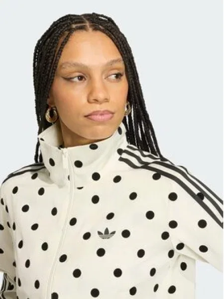 Adidas Pulóver Satin Polka Dots Tt Track Top Krém