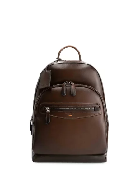 Rucsac Santoni din piele maro