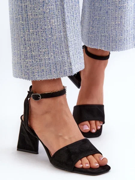 Sandali Vinceza iz semiša črna