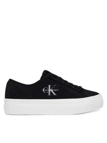 Calvin Klein Сникърси Vulc Flatf Laceup Suede черен