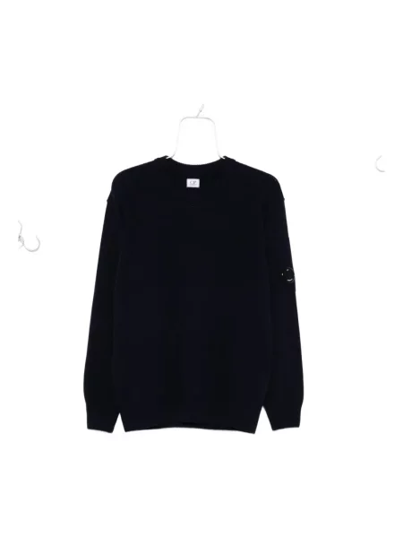 Sweter C.p. Company z okrągłym dekoltem niebieski