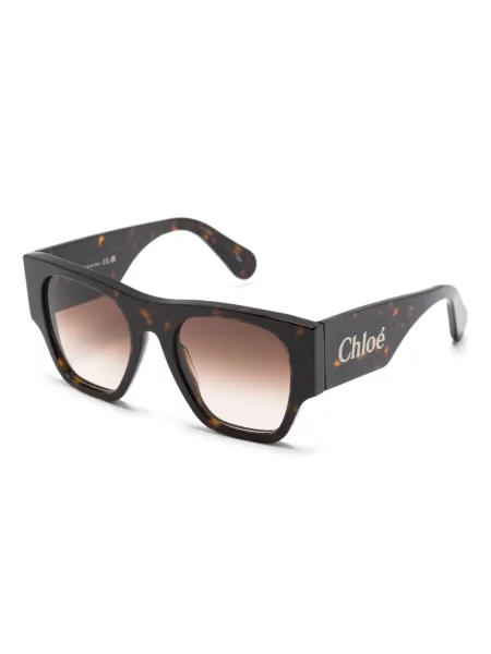 Raštuotos saulės akiniai Chloé Eyewear ruda