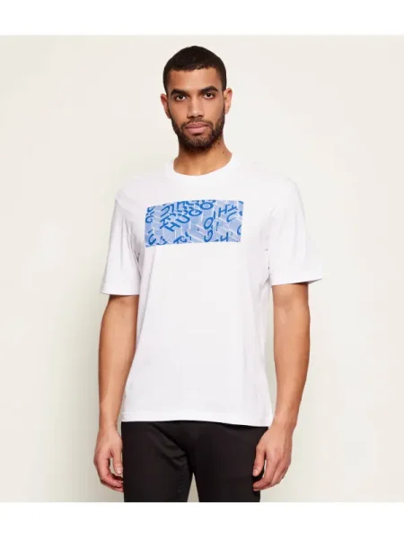 Hugo Blue Tricou Nierofix | alb