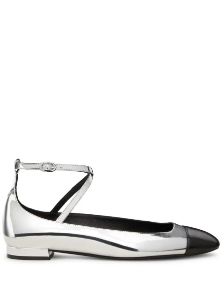 Balerini Stuart Weitzman din piele argintiu