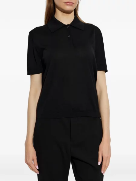 Scurt tricou polo Jil Sander negru