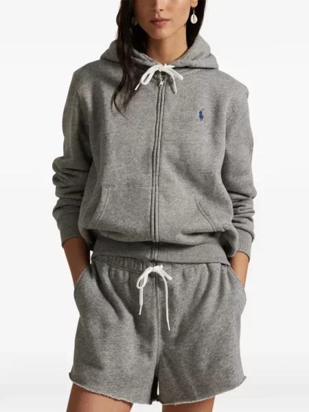 Fleece πουλόβερ Polo Ralph Lauren με αυτόγραφο πορτοκαλί