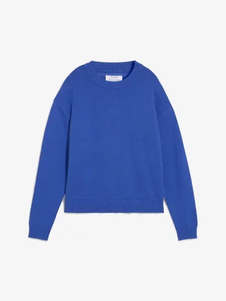 Sweter oversize z czystej bawełny niebieski