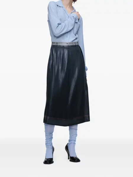 Midi sijonas Maison Margiela iki kelių mėlyna