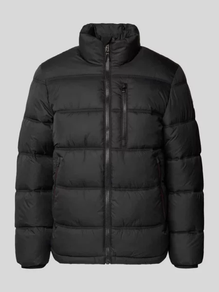 Kurtka pikowana o kroju regular fit ze stójką Tom Tailor czarna