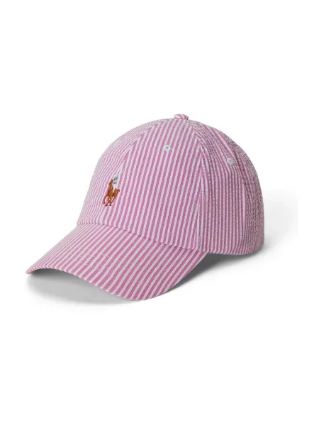 Polo Ralph Lauren Șapcă CLS albastru denim / maro coniac / roz eozină alb