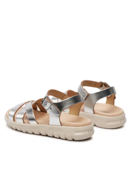 Geox Sandale J Sandal Soleima Gir M Srebrna