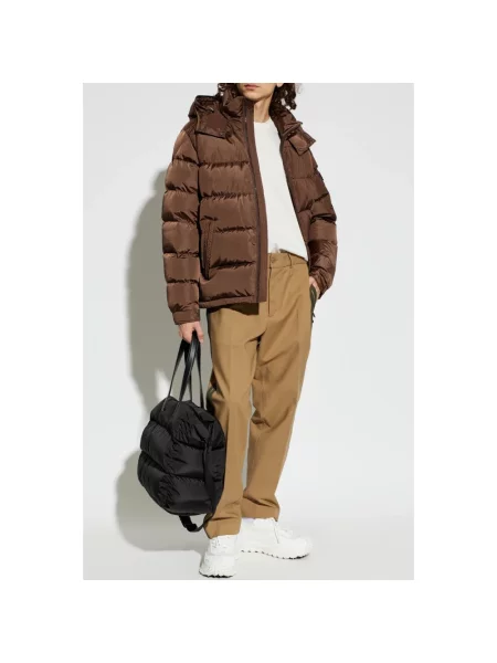 Koszulka Moncler z logo beżowa
