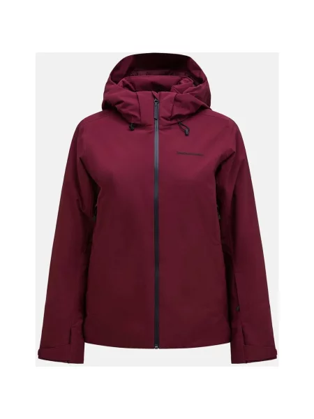 Kurtka z kapturem Peak Performance Anima HIPE 2L Insulated Shell bordowy XS czerwony