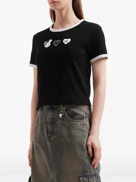Mała koszulka Mini Cream mini czarna