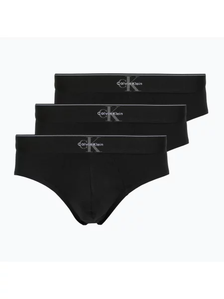 Slipuri pentru bărbați Calvin Klein Hip Brief 3 pairs black negru