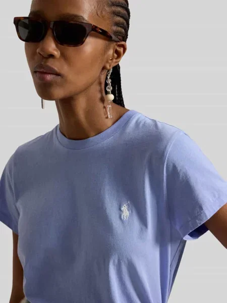 Męski t-shirt o kroju regular fit z czystej bawełny Polo Ralph Lauren niebieska