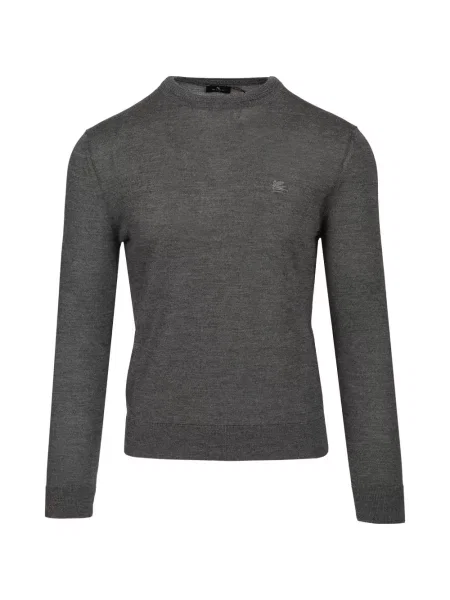 Pulover Etro cu broderie gri