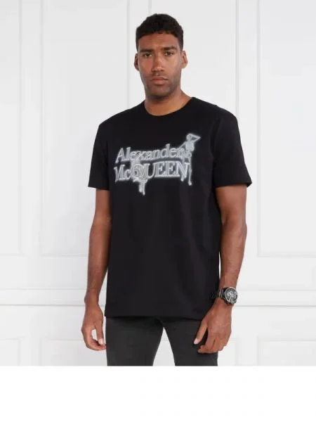 Alexander McQueen Póló NEON SKEL fekete
