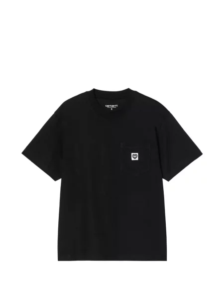 Tricou Carhartt Wip cu motiv cu inimi negru