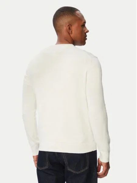 Tommy Jeans Sveter ESS biela béžová