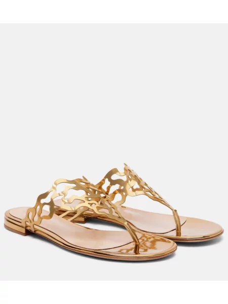 Sandale Gianvito Rossi din piele auriu