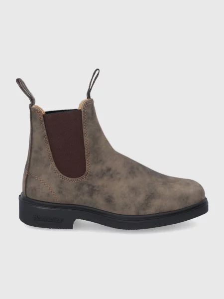 Blundstone Ghete Chelsea de piele femei cu plat maro