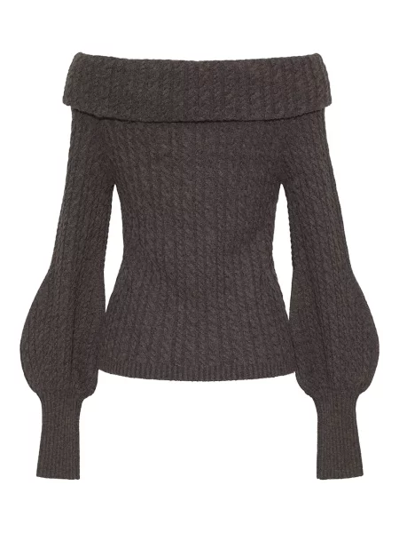 Pulover Cara Cara cu umerii deschiși gri