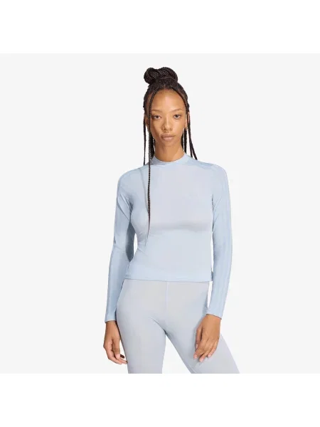 Тениска adidas Adiluna Season 2 x Jennie Sheer Long Sleeve Tee Wonder Blue S синьо