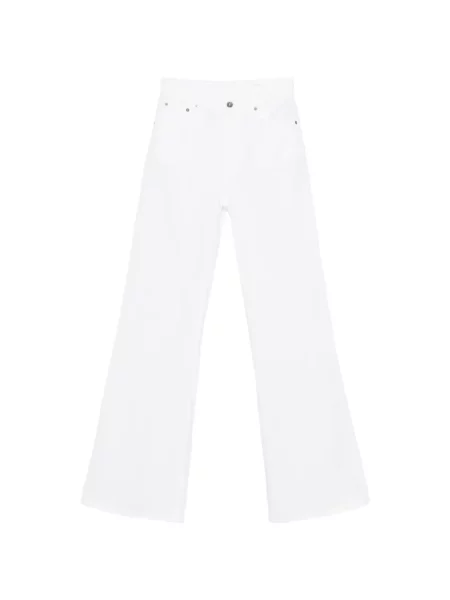 Szerokie jeansy Dondup z bursztynem białe