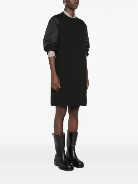 Rochie midi Sacai din satin negru
