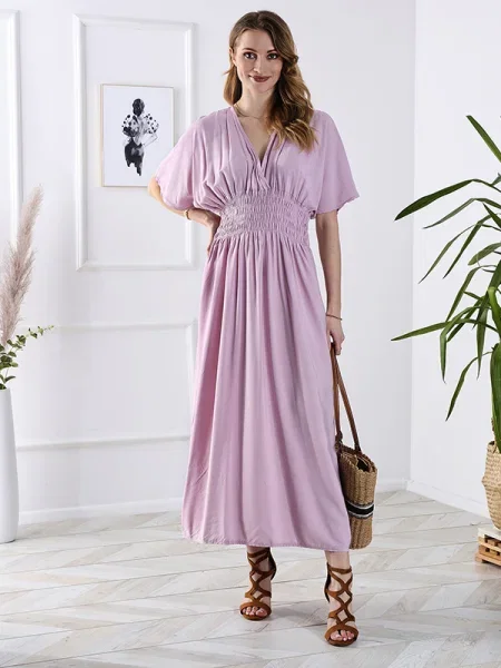 Rochie maxi Resti lungă de costum roz