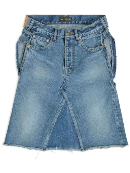 Top Balenciaga fără mâneci asimetric