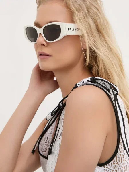Balenciaga ochelari de soare femei alb