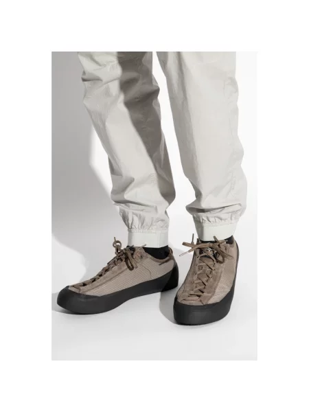 Sneakersy Stone Island skórzane z kamieniami szare