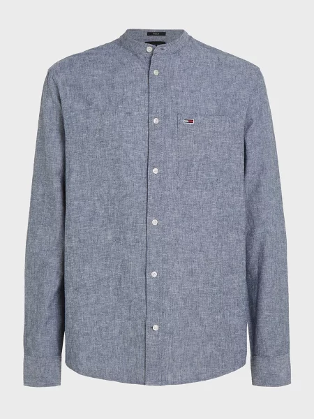 Лляна джинсова сорочка Tommy Jeans синя
