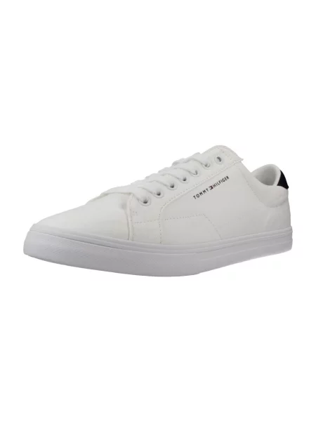Lung pantofi Tommy Hilfiger din dantelă alb