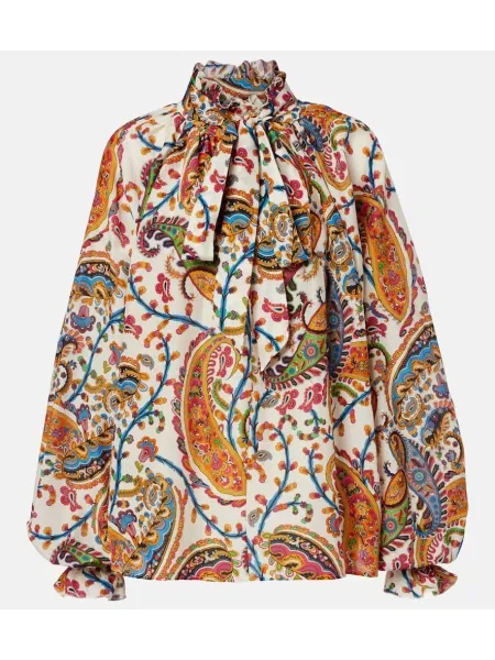 Bluză Etro de mătase cu imagine
