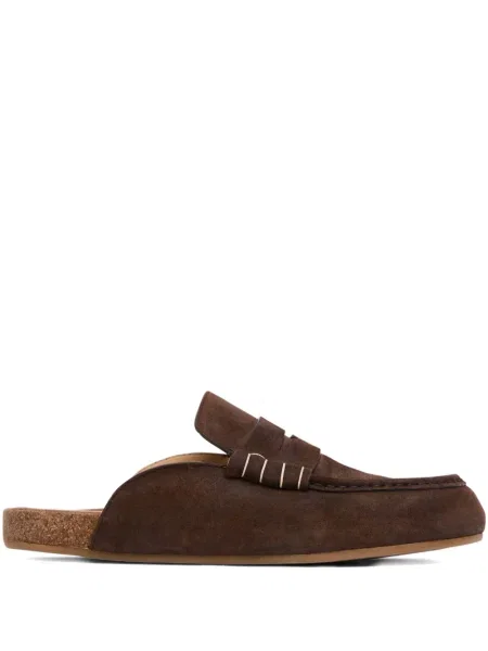 Papuci tip mules Jw Anderson din piele de căprioară
