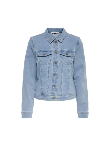 ONLY Kurtki Kobieta L Denim Solid Denim Jacket niebieski