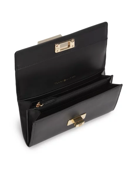 Tommy Hilfiger Portofel Th Modern Large Flap Wallet negru