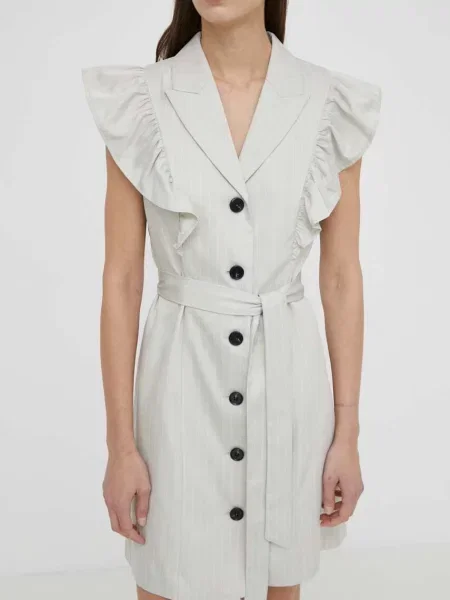 Bruuns Bazaar ruha PinBBMikala dress mini egyenes szürke
