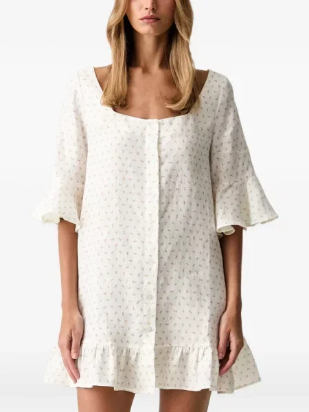 Rochie mini Sleeper cu model floral cu imagine alb
